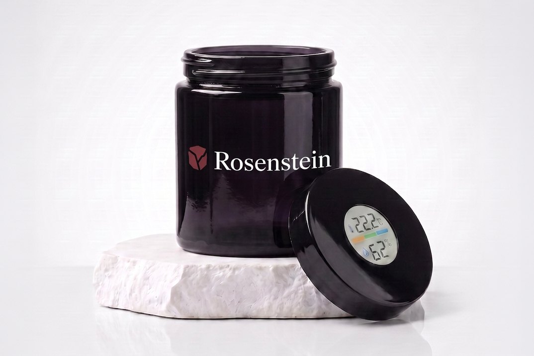 Schwarz-Glas mit individuellem Branding